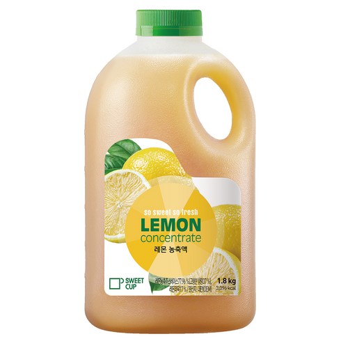 레몬퓨레 - 스위트컵 레몬농축액 1.8kg, 1.5L, 1개