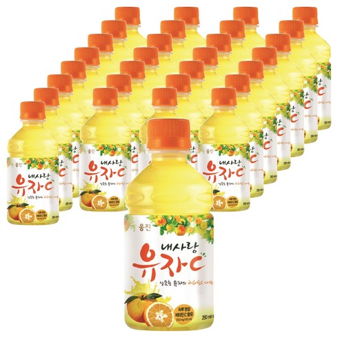 웅진 내사랑유자C, 280ml, 48개