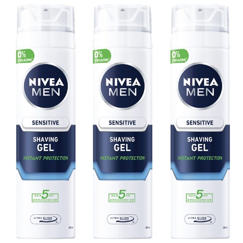 니베아 맨 센서티브 쉐이빙 젤, 200ml, 3개
