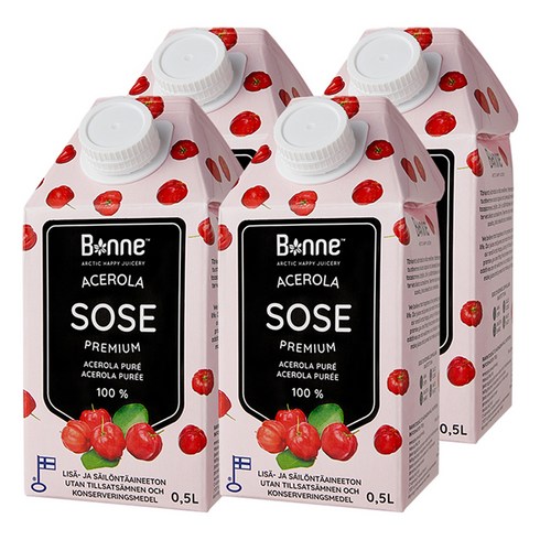 본네 아세로라 퓨레 주스, 500ml, 4개