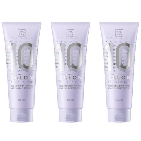 미쟝센 살롱 플러스 클리닉 10 헤어트리트먼트 극손상모발용, 250ml, 3개