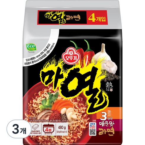 오뚜기 마열라면 120g, 12개