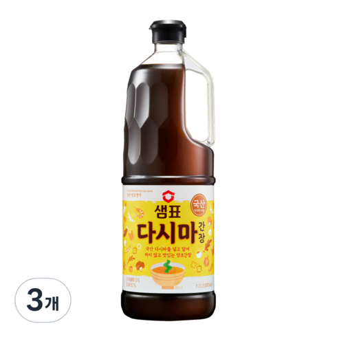 샘표 다시마 간장, 1.7L, 3개