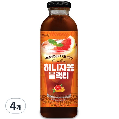 다농원 허니자몽 블랙티, 600g, 1개입, 4개