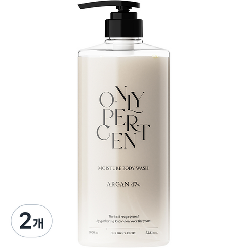 온리퍼센트 아르간 47 모이스처 바디워시 프루티 플로럴 머스크향, 1000ml, 2개