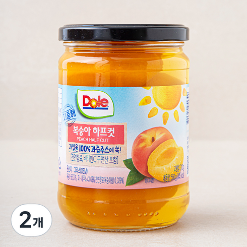 돌 지중해 복숭아 하프컷, 550g, 2개