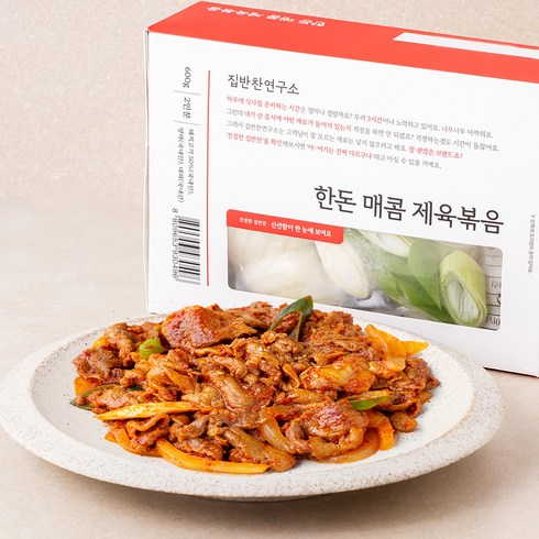 집반찬연구소 한돈 매콤 제육볶음, 600g, 1개