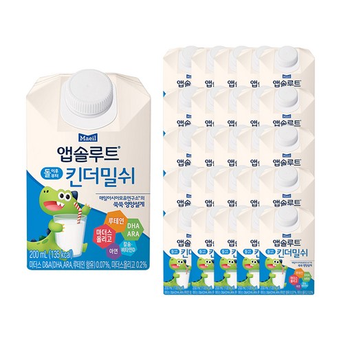 2023년 가성비 최고 킨더밀쉬 - 앱솔루트 킨더밀쉬 200ml, 우유맛, 48개