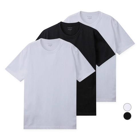 티셔츠 - 마인드브릿지 남성용 고밀도 순면 기본 반팔 티셔츠 MATS0101 3p