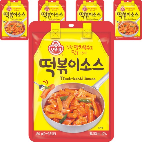 오뚜기 떡볶이소스, 180g, 5개