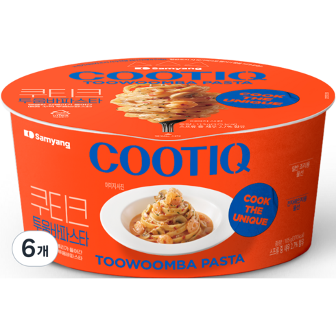 쿠티크 삼양 큰컵 투움바 파스타 105g, 6개
