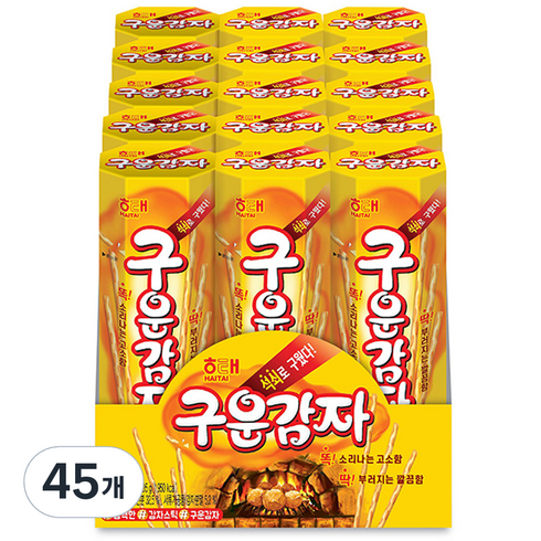 해태제과 구운감자, 27g, 45개