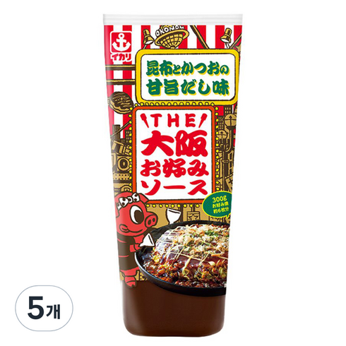 이카리 오사카풍 오꼬노미 소스, 300g, 5개