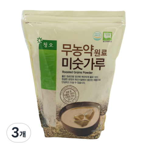 청오미숫가루 - 청오건강 미숫가루, 1kg, 3개