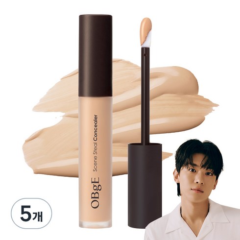 오브제커버로션 - 오브제 씬 스틸 리퀴드 컨실러 5g, 미디엄베이지, 5개
