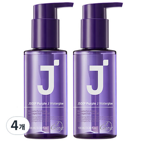 제이숲 퍼플제이 워터글로우 실크 단백질 헤어 에센스 오일, 100ml, 4개