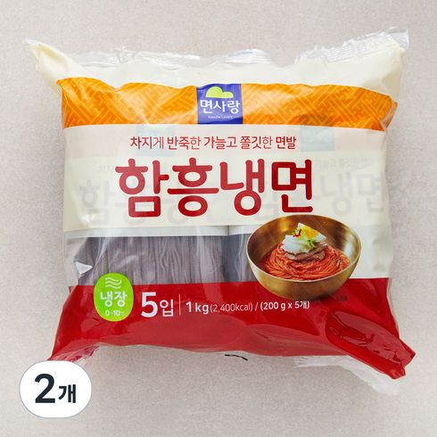 오장동 본가면옥 함흥냉면 - 냉장_면사랑 함흥냉면 5입, 1kg, 2개