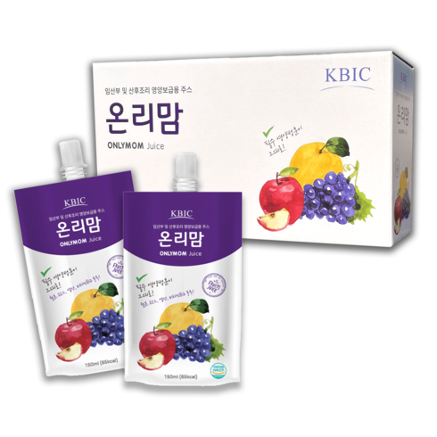 임산부선물 - 한국바이오인더스트리 온리맘 임산부 영양 주스, 12개, 150ml