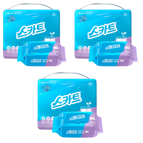 스카트 잘 닦이는 세정티슈, 12개