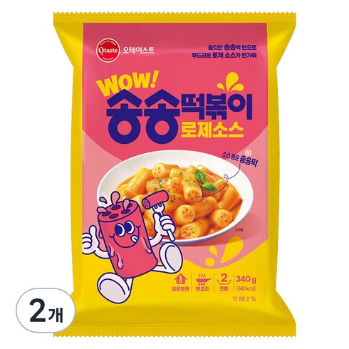 오테이스트 송송떡볶이 로제소스, 340g, 2개