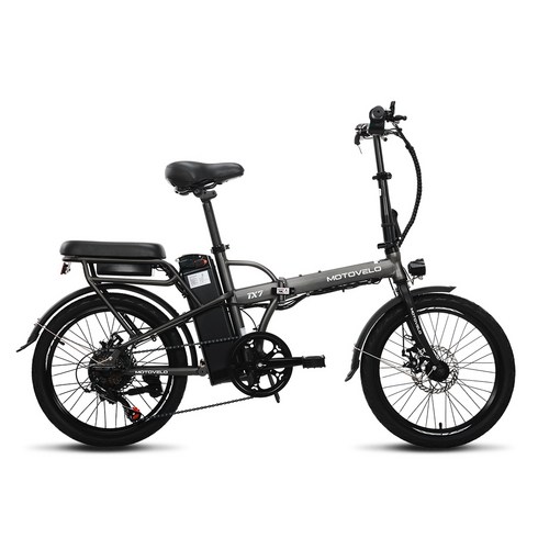 motovelo - 모토벨로 TX7 DUAL 전기자전거 350W 36V 5.2Ah, 스틸, 그레이