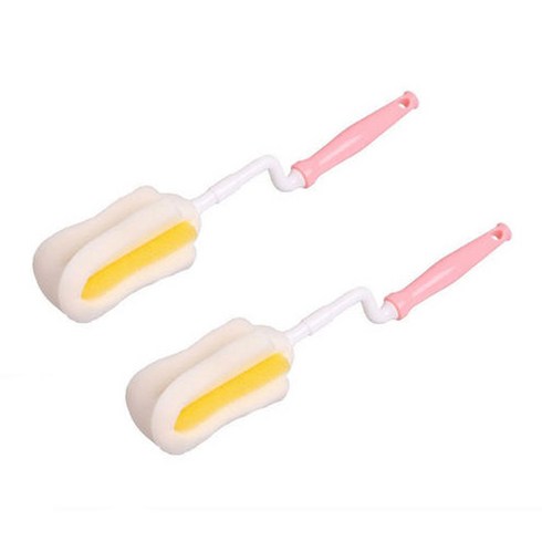 [하이비]텀블러전용 필터폼브러쉬 회전형 라이트핑크, 2개