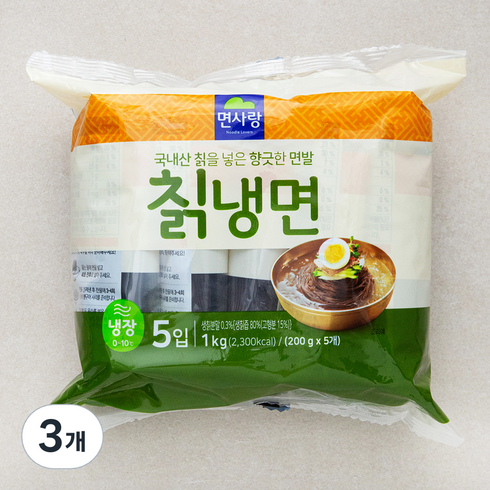 칡냉면사리 - 냉장_면사랑 칡냉면 5입, 1kg, 3개