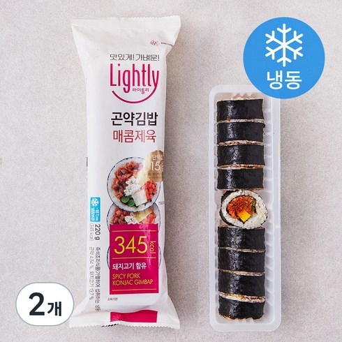 곤약김밥 - 라이틀리 매콤제육 곤약김밥 (냉동), 220g, 2개