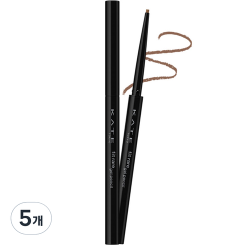 케이트 핏 레어 젤 펜슬 N 아이라이너 0.08g, BR-3 밀크티 브라운, 5개