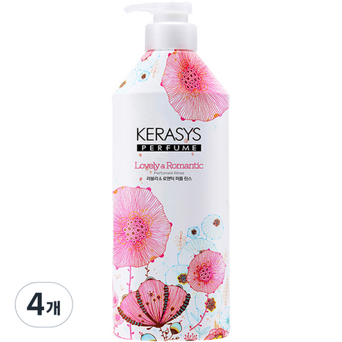 케라시스린스 - 케라시스 러블리 앤 로맨틱 퍼퓸 린스, 980ml, 4개