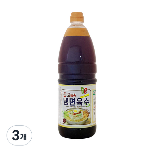 첫맛 8배 고농축 냉면육수, 2.1kg, 3개