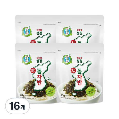 성경김자반 - 지도표성경 참돌자반, 80g, 16개