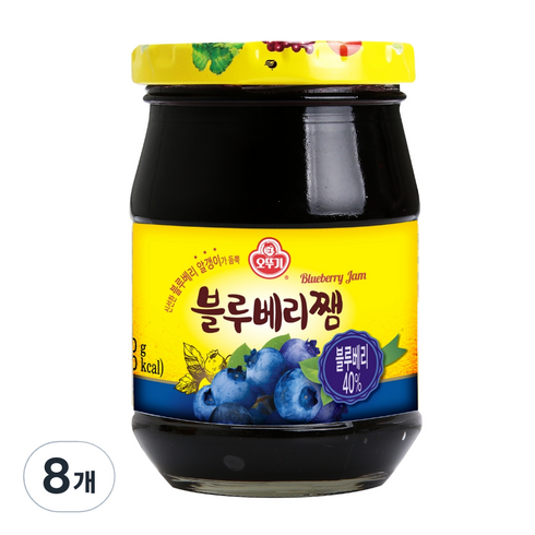 오뚜기 블루베리쨈, 300g, 8개