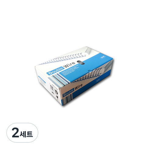 삼은파트너스 트윈 와이어 링 3:1 100p, 6.4mm, 은색, 2세트