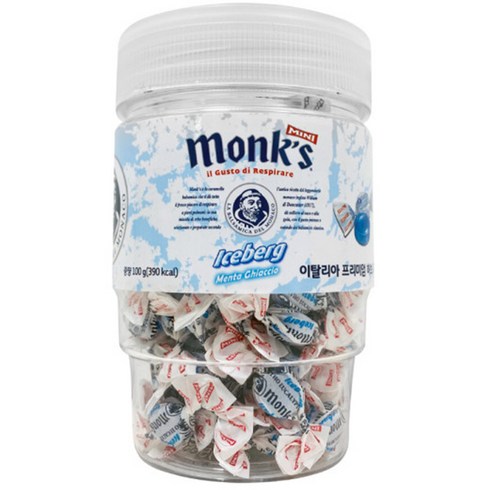 Monks 아이스버그 몽스팝 허브 목캔디 차량용, 100g, 1개