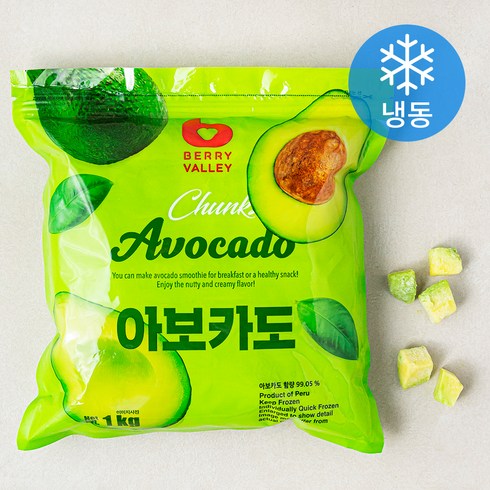 냉동아보카도 - 베리밸리 아보카도 (냉동), 1kg, 1개