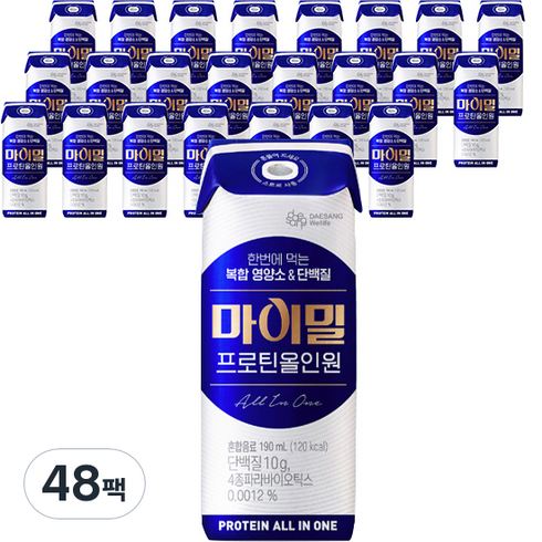 마이밀 프로틴 올인원, 190ml, 48팩