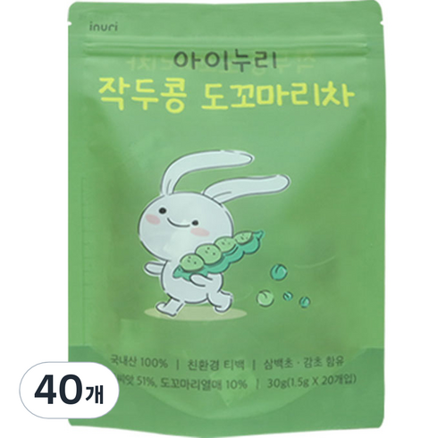 아이누리 작두콩 도꼬마리차 티백, 1.5g, 20개입, 2개