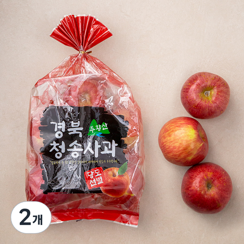 다조은 청송 주왕산 당도선별 사과, 1.5kg(6~7입), 2개