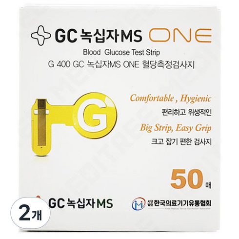 녹십자혈당시험지 - GC녹십자MS ONE 혈당시험지, 2개, 50개입