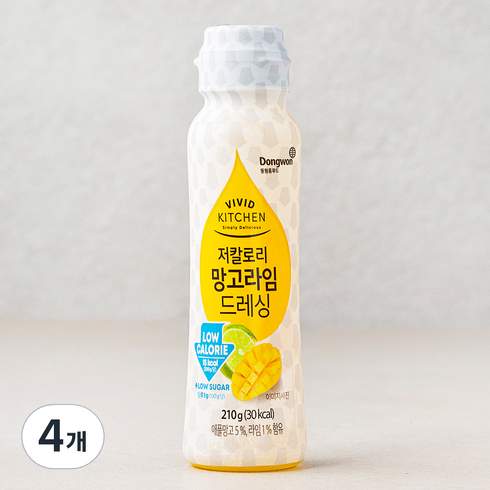 비비드키친 저칼로리 망고 라임 드레싱, 210g, 4개