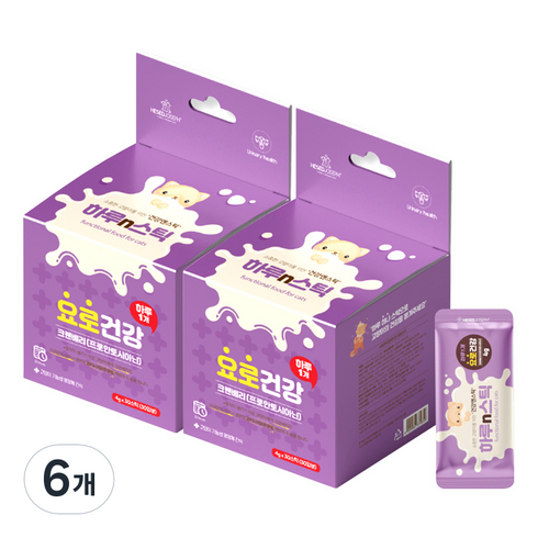 2023년 가성비 최고 고양이 요로결석영양제 - 하루n스틱 고양이 요로건강 영양제 4g x 30p, 6개, 크랜베리