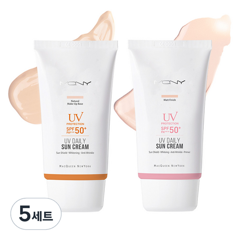 2023년 가성비 최고 달바톤업선크림 - 맥퀸뉴욕 유브이 데일리 선크림 SPF50+ PA+++ 매트 피니쉬 50g + 수분 50g, 5세트