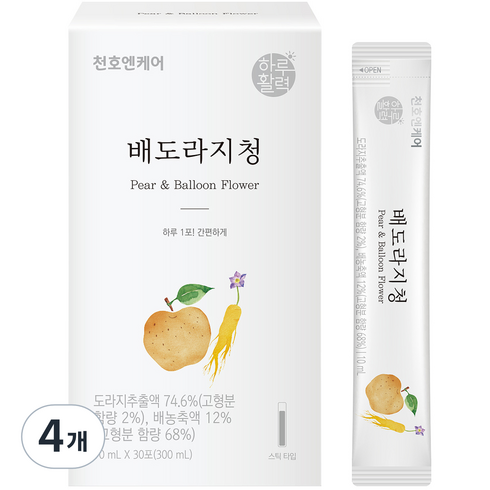 조승우원장 배도라지 진차 20gx30포x2박스 - 천호엔케어 배도라지청, 10ml, 4개, 30개입