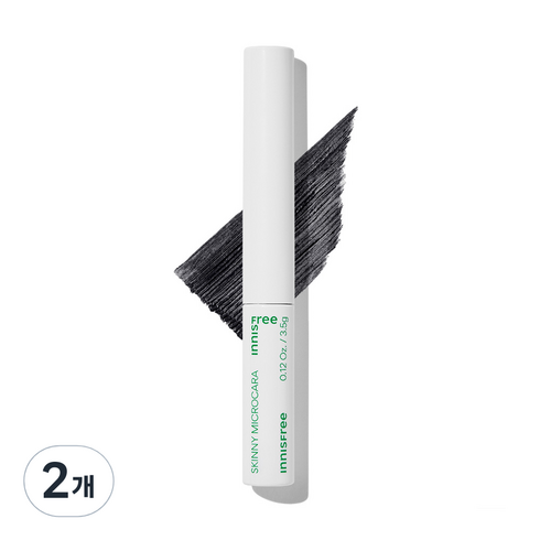 스키니 마스카라 - 이니스프리 New 스키니 꼼꼼카라 마스카라 3.5g, 1호 블랙, 2개