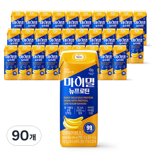 대상웰라이프 마이밀 뉴프로틴 바나나, 190ml, 90개