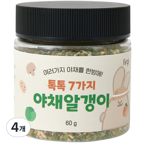 퍼기 톡톡 7가지 야채알갱이 60g, 4개, 7종 야채