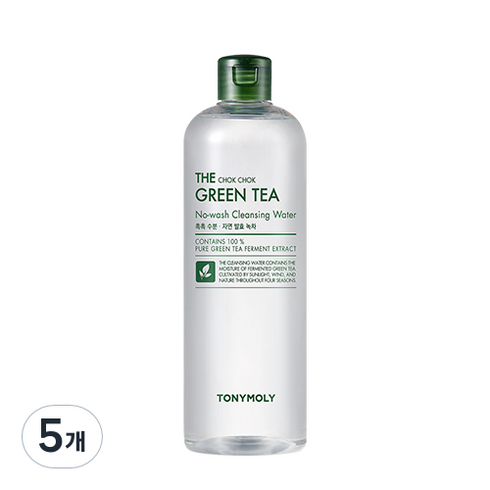 토니모리 더촉촉 그린티 클렌징워터, 500ml, 5개