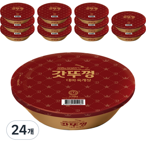 팔도 갓뚜껑 대파육개장 115g, 24개