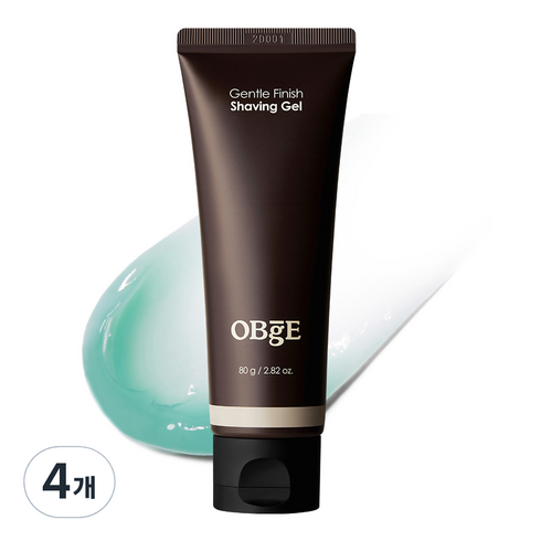 OBge 젠틀 피니쉬 쉐이빙젤, 80g, 4개